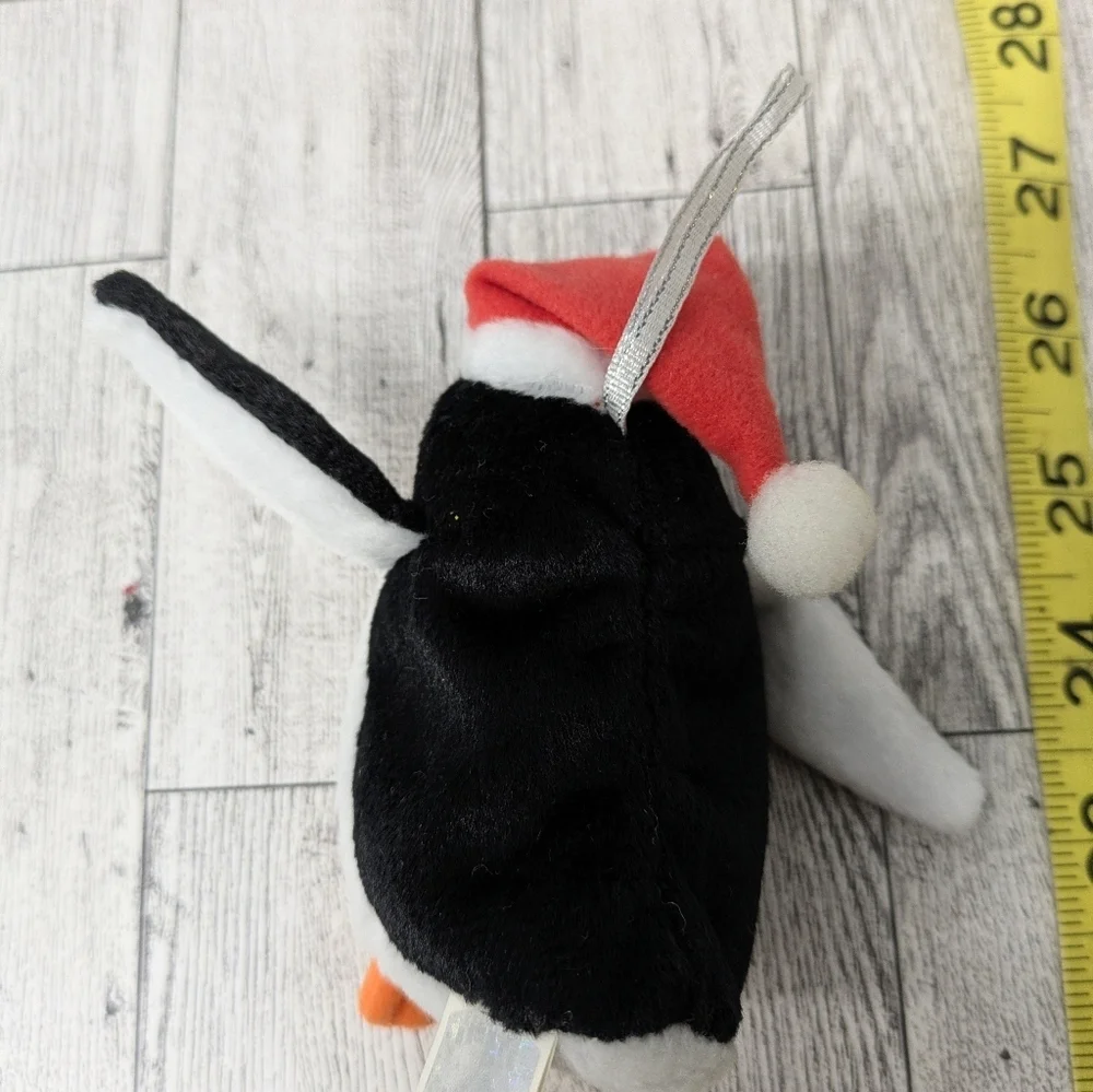 Ty zero Festive Penguin Plush - Black, White, Red, Orange